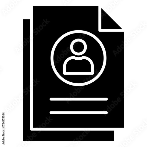 Employment Contract Glyph Icon