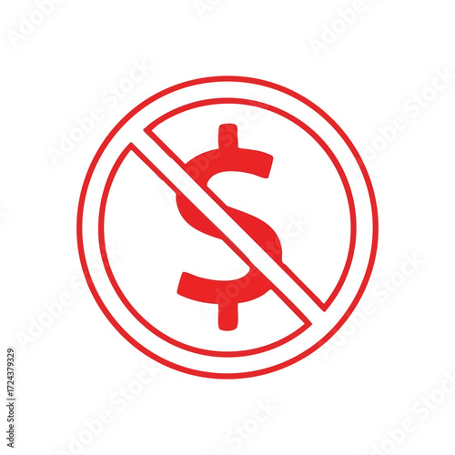 Free Of Charge Symbol. This graphic represents gratuity, indicating items or services provided without financial remuneration. It signifies generosity and universal accessibility.