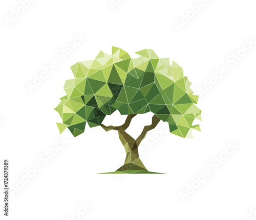 Geometric tree illustration
