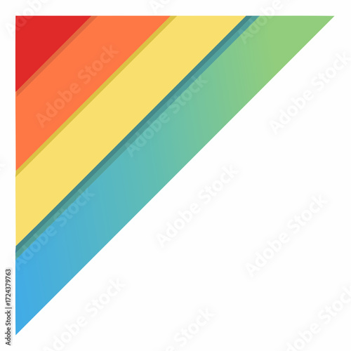 Free Download Abstract Rainbow Triangle on White Background - GFXLoad