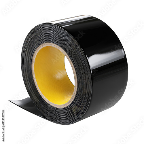Rolled black polymer tape