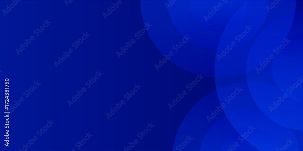 Obraz premium Blue circle shapes with blue gradient color background. Simple dynamic shapes.