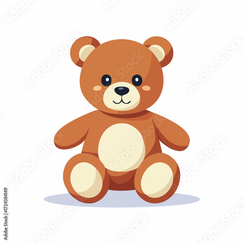 Brown Teddy Bear Plush Toy Illustration