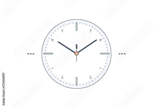 Simple white clock face