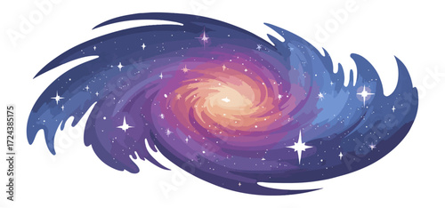 Spiral galaxy illustration
