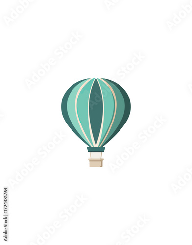 Teal hot air balloon illustration