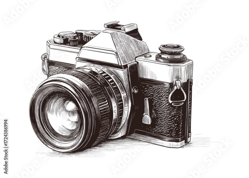 Vintage style camera illustration