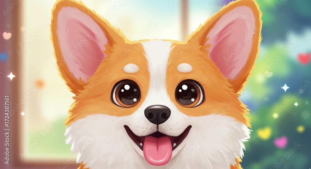 Obraz premium Smiling cute dog portrait