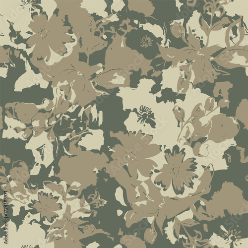 Classic Popular Flower Seamless pattern background - For easy making seamless pattern use it for filling any contours