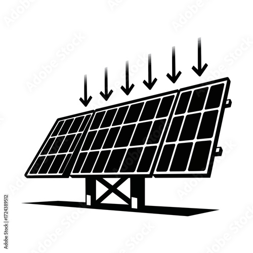 Solar panels receiving sunlight