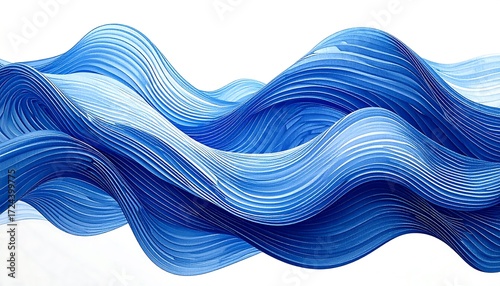 Abstract blue wavy lines