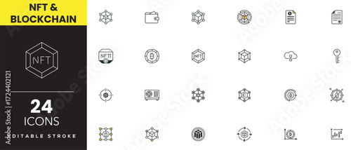 NFT & Blockchain Icons | Colorful Crypto, Digital Assets & Cryptocurrency Symbols