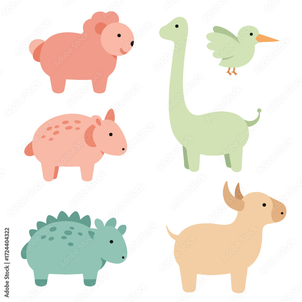 Fototapeta premium Adorable Cartoon Animal Characters for Kids.