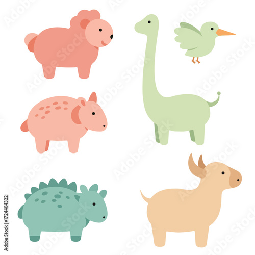 Adorable Cartoon Animal Characters for Kids.