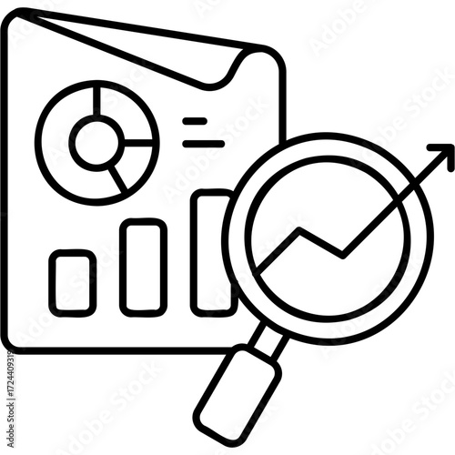 Line Art Analysis Icon