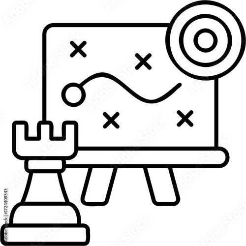 Line Art Strategy Icon