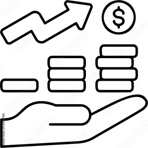 Line Art Profitability Icon