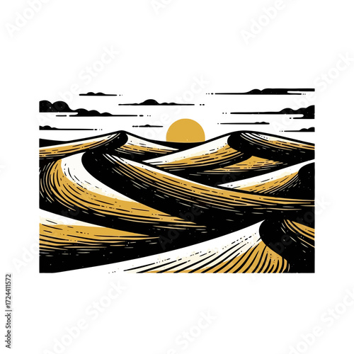 This striking vintage-style illustration depicts a coiled red snake with menacing fangs and a flickering tongue, embodying danger and ancient power.