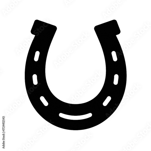horseshoe isolated on black