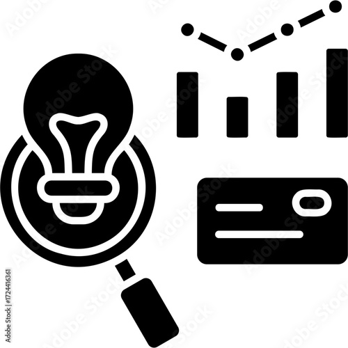 Solid Glyph Insights Icon
