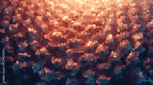 Geometric mosaic warm cool gradient abstract polygonal