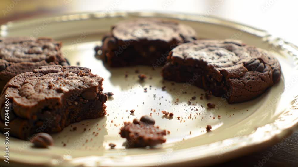 Chocolate chip cookies on a plate