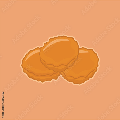 illustration of nuggets, fried snacks, fast food