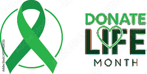 Inspiring green ribbon symbolizes hope and organ donation awareness during National Donate Life Month