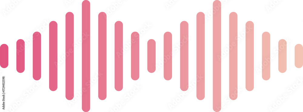 Obraz premium Pink Gradient Sound Wave Graphic