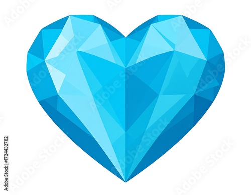 Blue heart-shaped polygon