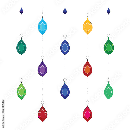 Assortment of Hanging Gemstone Charms jewelry accessory