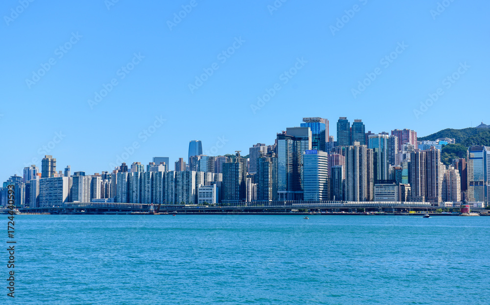 Fototapeta premium Hong Kong West Kowloon Cultural District, Hong Kong Palace Museum, Global Trade Plaza