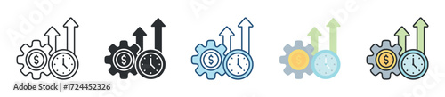 Productivity Icon Set Multiple Style Collection