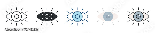 Vision Icon Set Multiple Style Collection