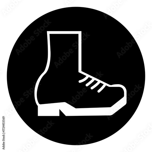 Wear Safety Shoe Symbol Sign,Vector Illustration, Isolated On White Background Label.EPS10