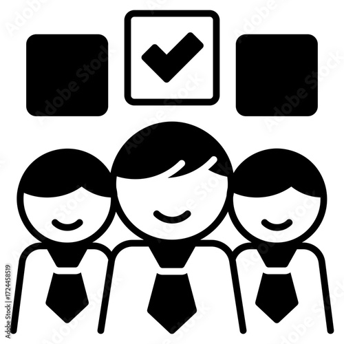 Candidate Selection Black Fill Icon
