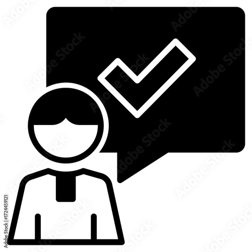 Hand Voting Black Fill Icon