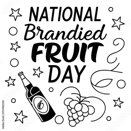 NATIONAL BRANDIED FRUIT DAY vector illustration