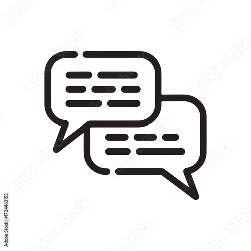 Dialogue Icon – Text Message and Chat Communication