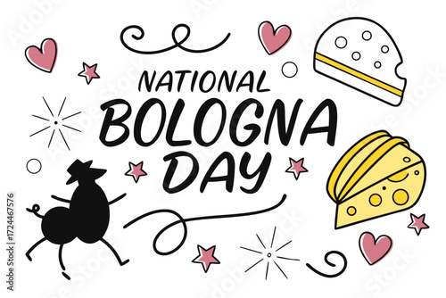 NATIONAL BOLOGNA DAY vector illustration