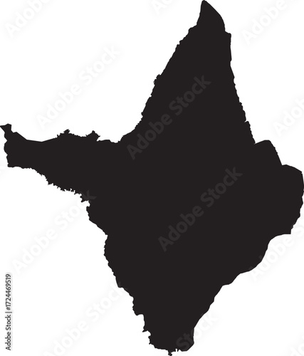 Amapa, Brazil State Map Silhouette Isolated