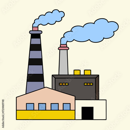 Power plant with smoke