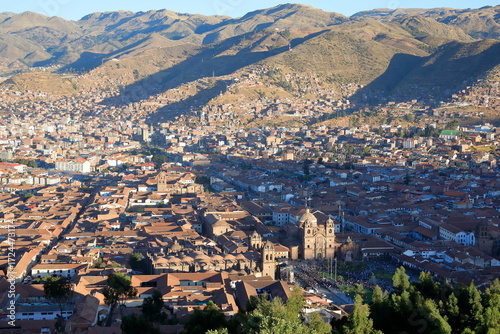 Overview of Cusco City, Peru
