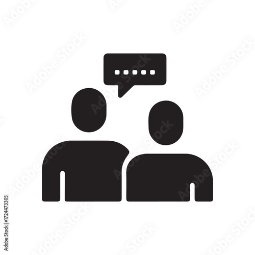 Business Conversation Icon – Teamwork and Collaboration Concept