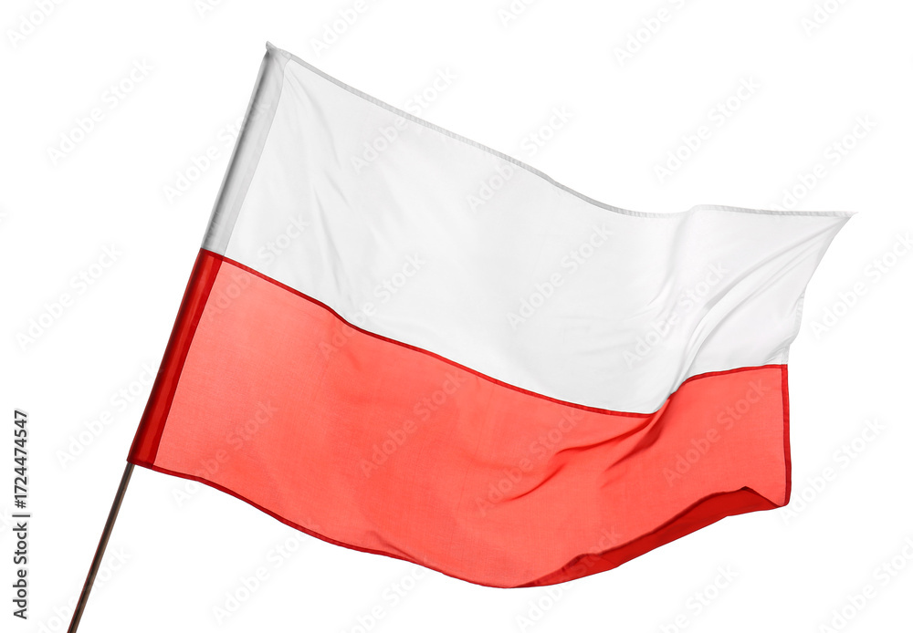 Naklejka premium Flag of Poland isolated on white background