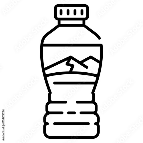 Water Drink Line Icon