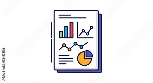 business report analysis analyzing data charts and graphs on a detailed financial document essential for strategic planning and business insights