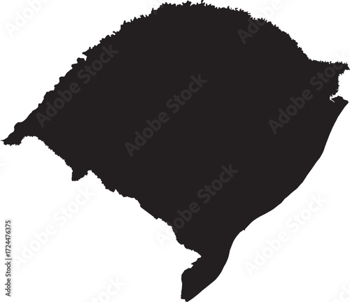 Rio Grande do Sul, Brazil State Map Silhouette Isolated