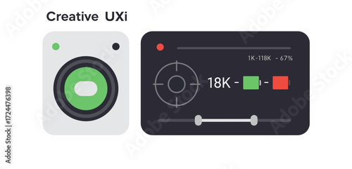 creative uxi control panel interface for device management and audio frequency adjustment ideal for sound engineers and music producers