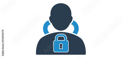 data privacy protection concept person secured with padlock ensuring personal information safety representing digital security and secure communication protocols